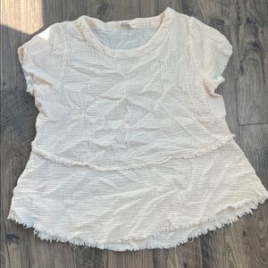 Umgee Women's Cream Textured Top